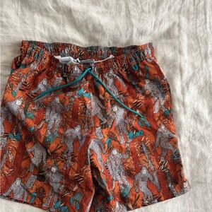 Vibrant Animal Print Swim Trunks